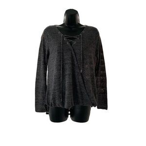 Juicy Couture V Neck Lightweight Sweater  S Heather Gray  Heather Gray 56% Rayon